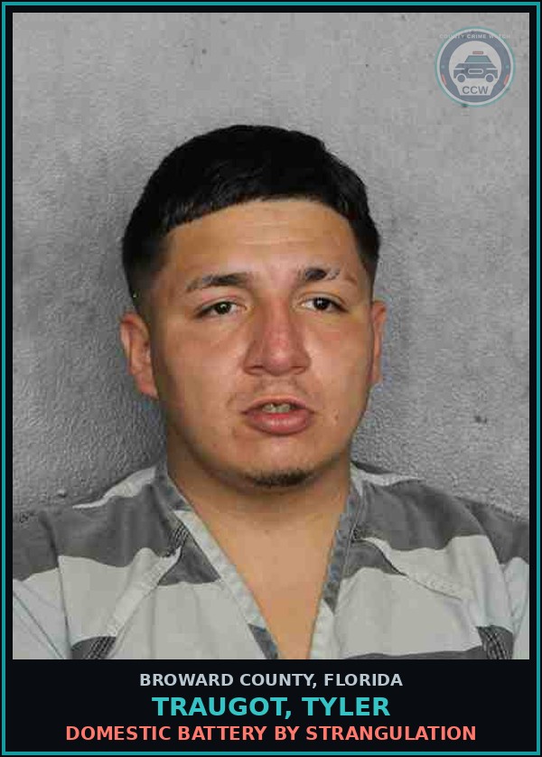Booking mugshot of TRAUGOT, TYLER in Broward County