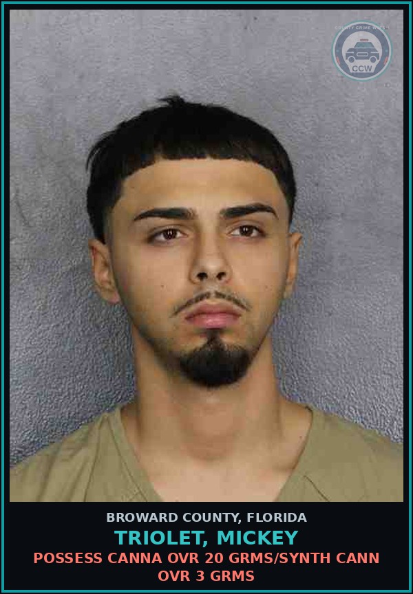 Booking mugshot of TRIOLET, MICKEY in Broward County