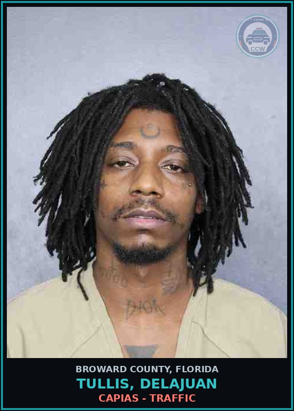Booking mugshot of TULLIS, DELAJUAN in Broward County