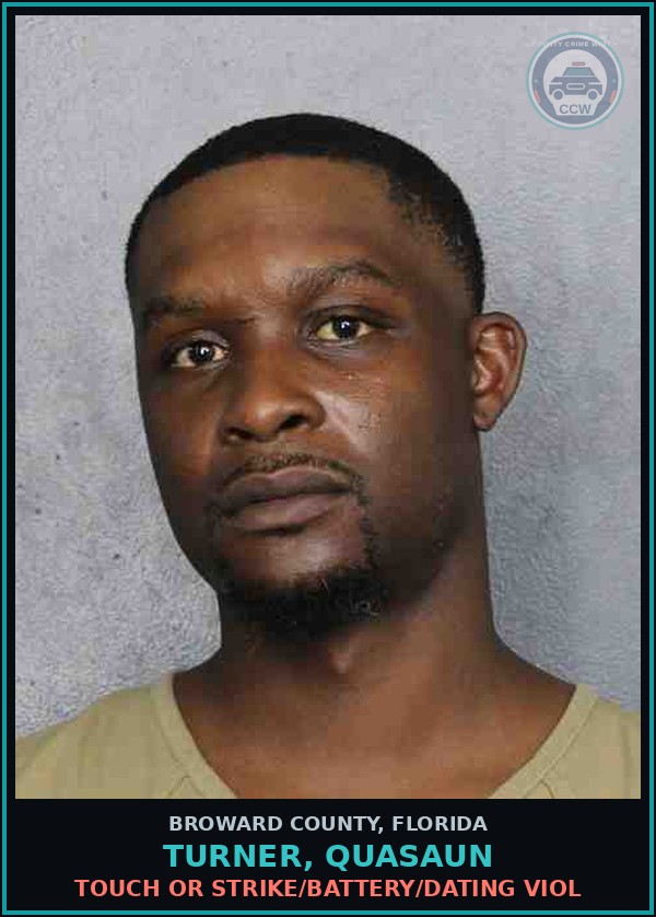 Booking mugshot of TURNER, QUASAUN in Broward County