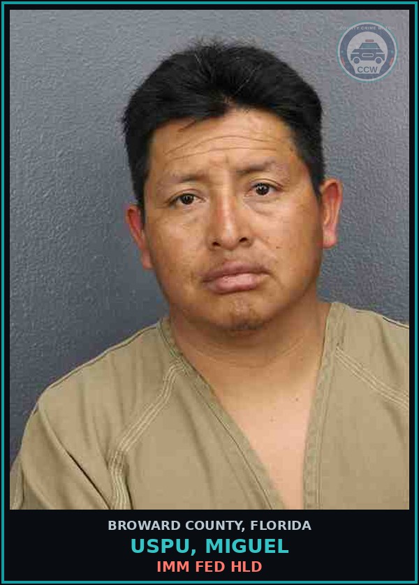 Booking mugshot of USPU, MIGUEL in Broward County