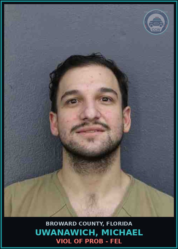 Booking mugshot of UWANAWICH, MICHAEL in Broward County