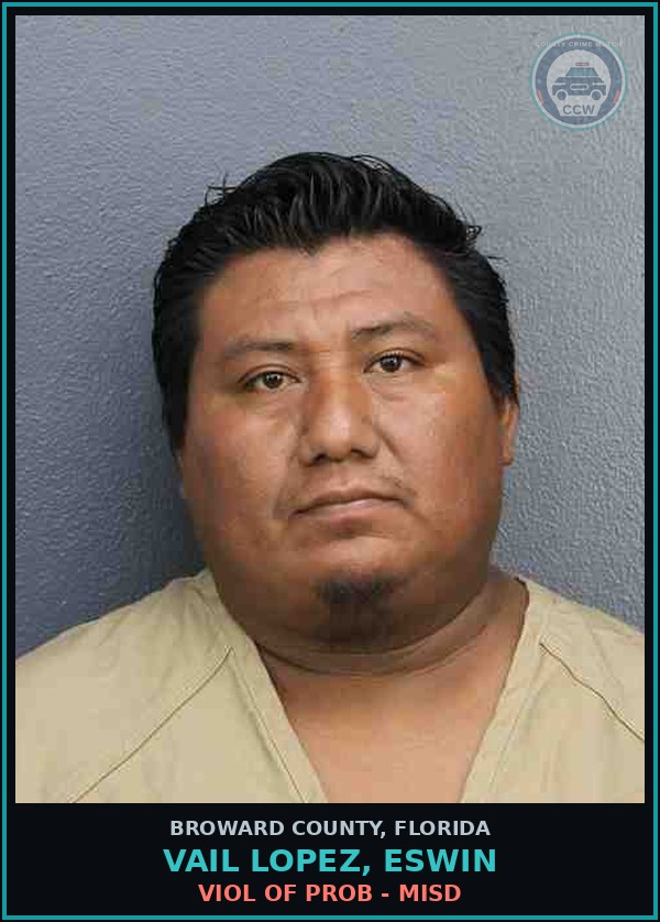 Booking mugshot of VAIL LOPEZ, ESWIN in Broward County