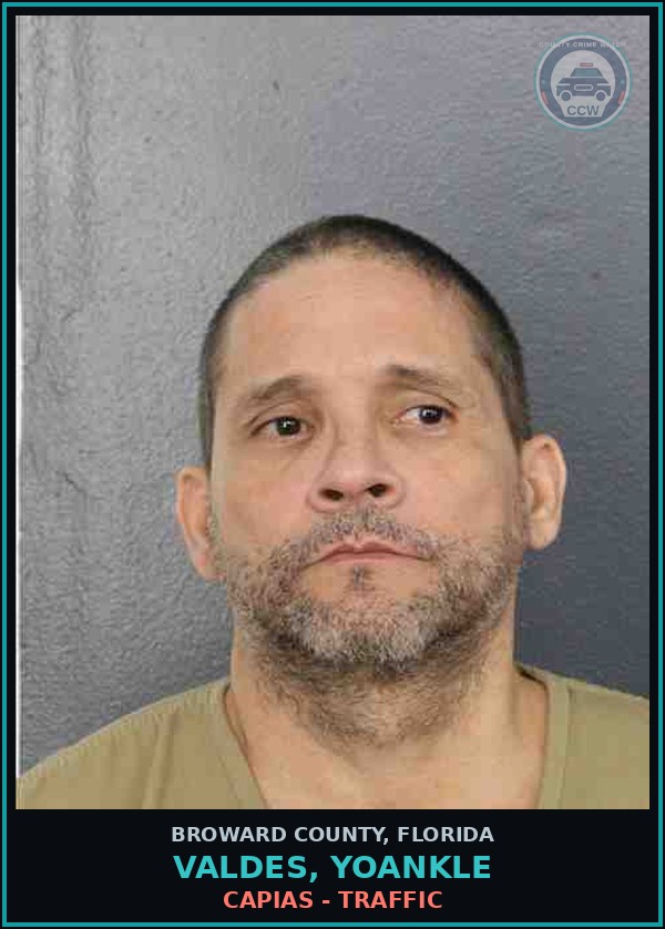 Booking mugshot of VALDES, YOANKLE in Broward County