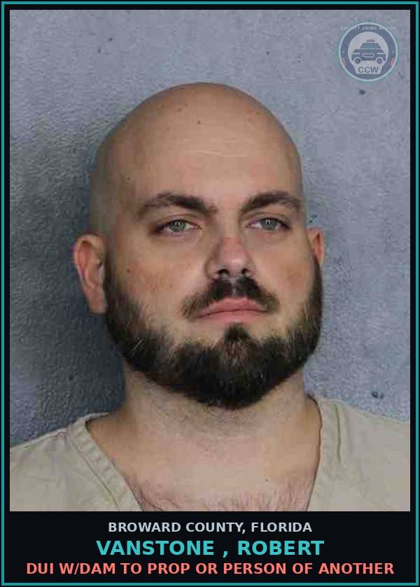 Booking mugshot of VANSTONE , ROBERT in Broward County