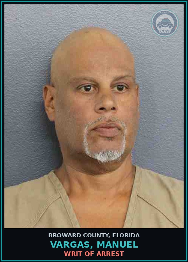 Booking mugshot of VARGAS, MANUEL in Broward County