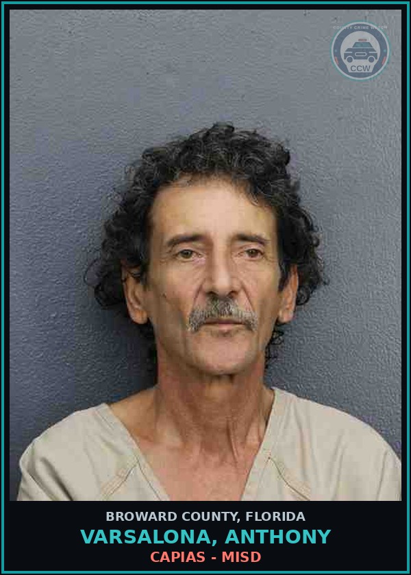 Booking mugshot of VARSALONA, ANTHONY in Broward County