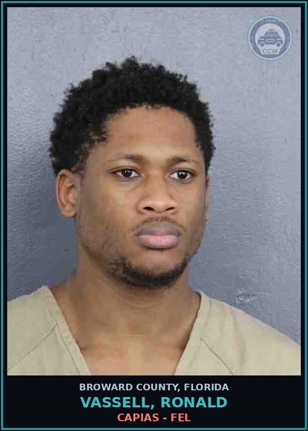 Booking mugshot of VASSELL, RONALD in Broward County