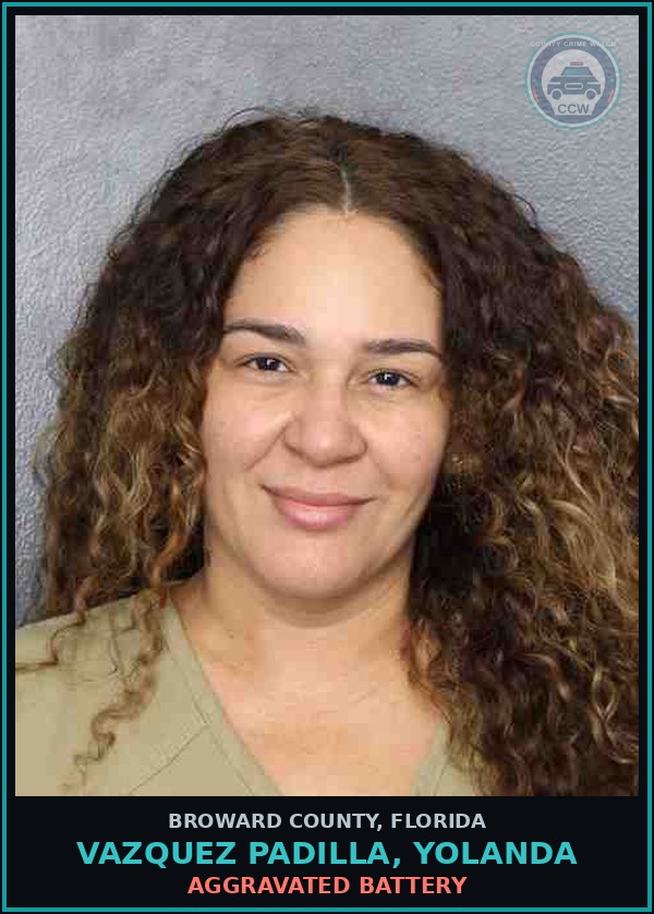 Booking mugshot of VAZQUEZ PADILLA, YOLANDA in Broward County
