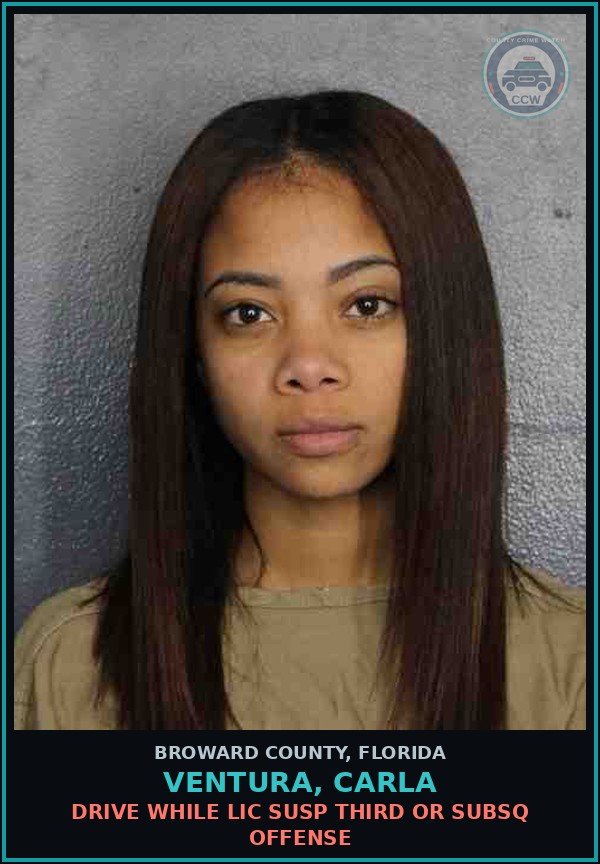Booking mugshot of VENTURA, CARLA in Broward County