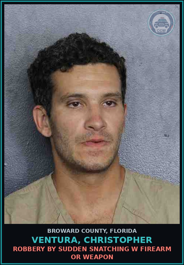Booking mugshot of VENTURA, CHRISTOPHER in Broward County