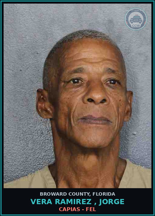 Booking mugshot of VERA RAMIREZ , JORGE in Broward County