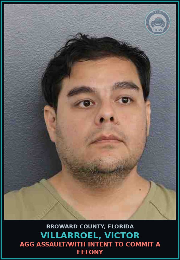 Booking mugshot of VILLARROEL, VICTOR in Broward County