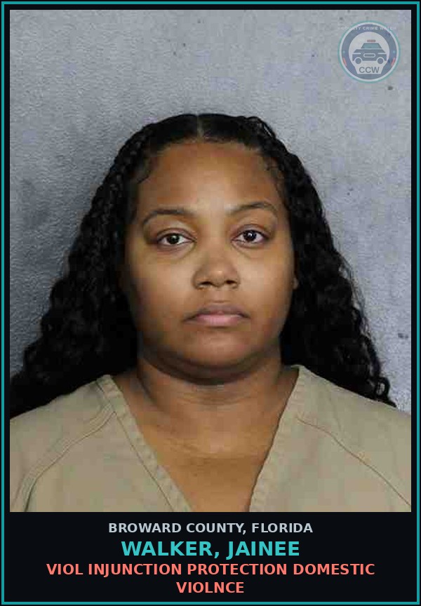 Booking mugshot of WALKER, JAINEE in Broward County