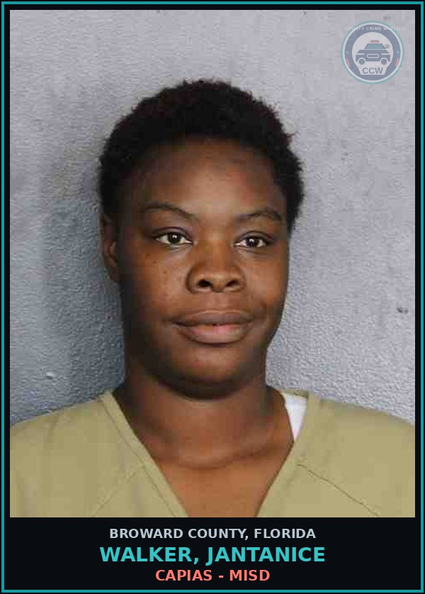 Booking mugshot of WALKER, JANTANICE in Broward County