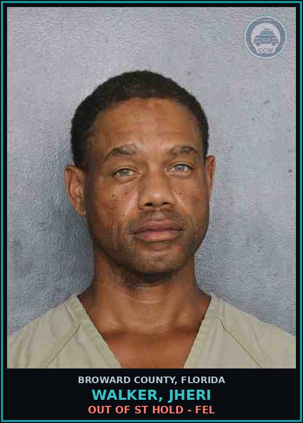 Booking mugshot of WALKER, JHERI in Broward County