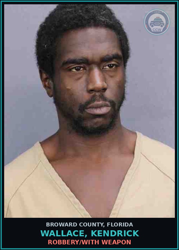 Booking mugshot of WALLACE, KENDRICK in Broward County