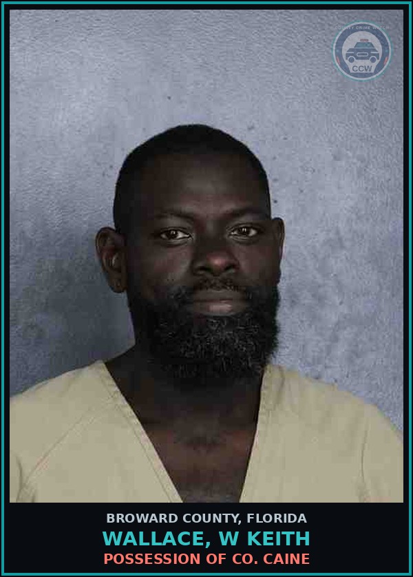 Booking mugshot of WALLACE, W KEITH in Broward County