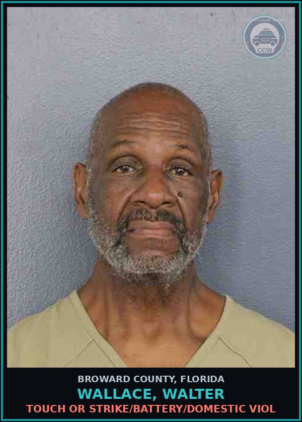 Booking mugshot of WALLACE, WALTER in Broward County