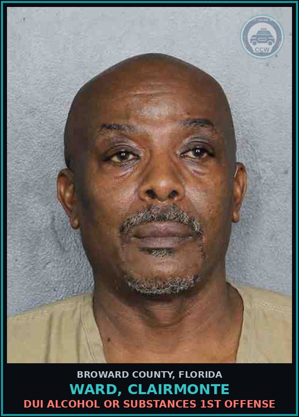 Booking mugshot of WARD, CLAIRMONTE in Broward County