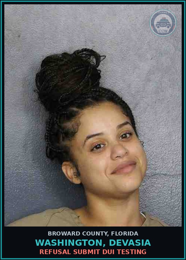 Booking mugshot of WASHINGTON, DEVASIA in Broward County