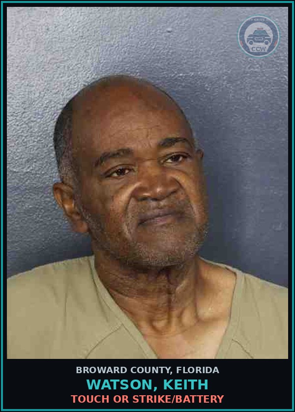 Booking mugshot of WATSON, KEITH in Broward County