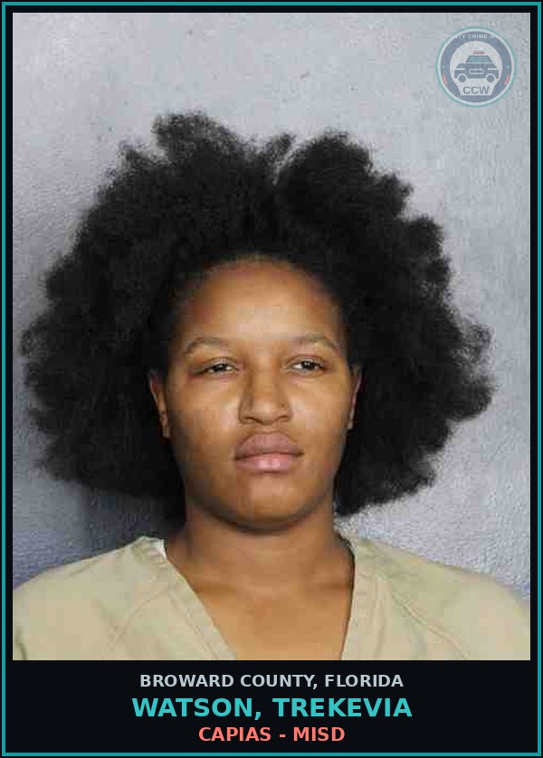 Booking mugshot of WATSON, TREKEVIA in Broward County