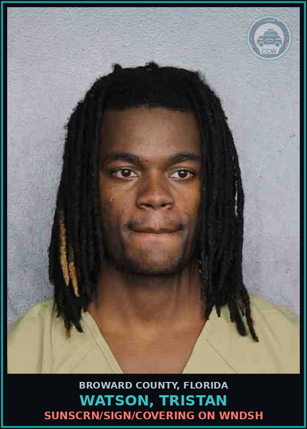 Booking mugshot of WATSON, TRISTAN in Broward County