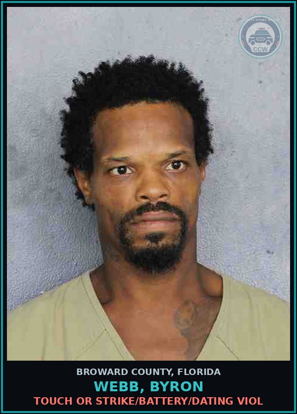 Booking mugshot of WEBB, BYRON in Broward County