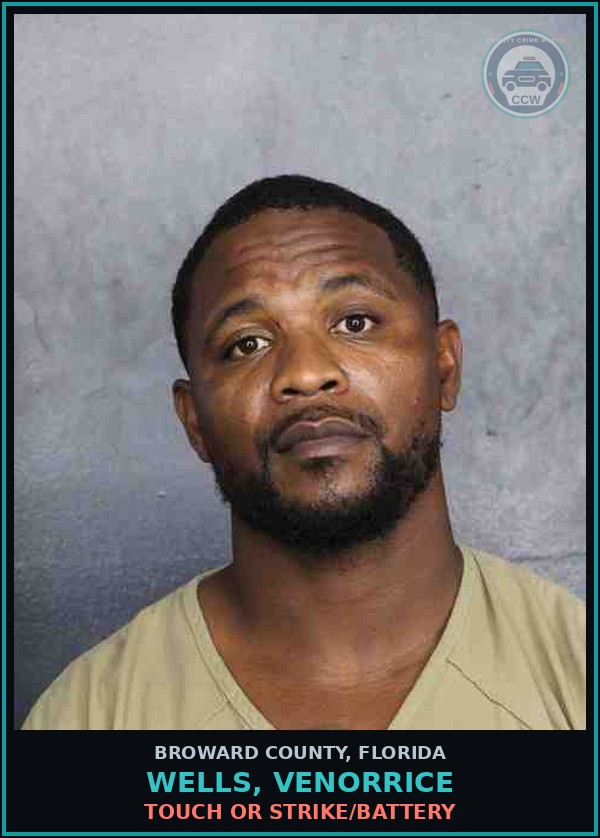 Booking mugshot of WELLS, VENORRICE in Broward County