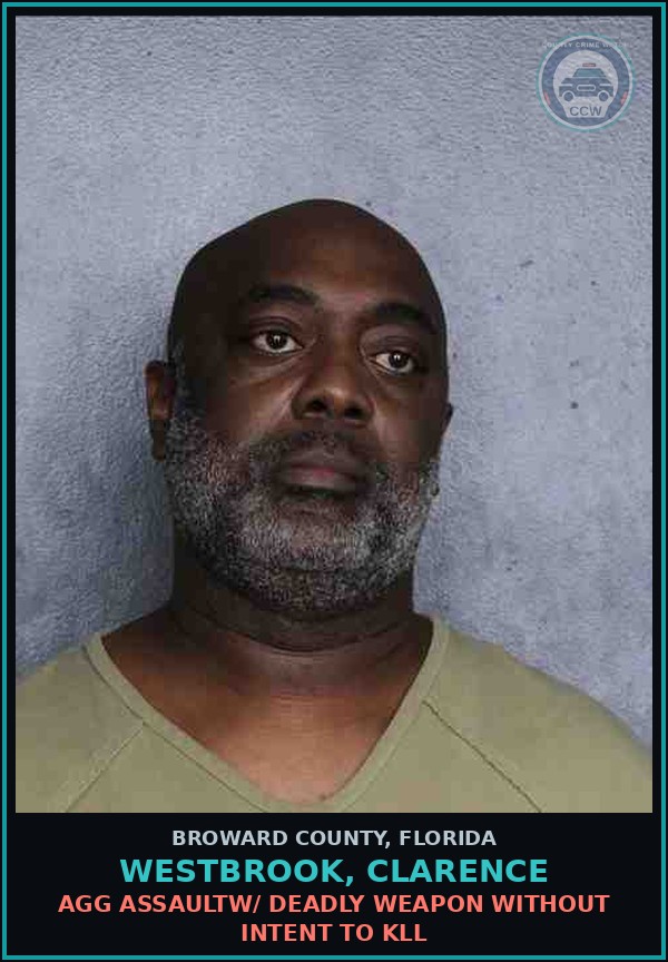 Booking mugshot of WESTBROOK, CLARENCE in Broward County