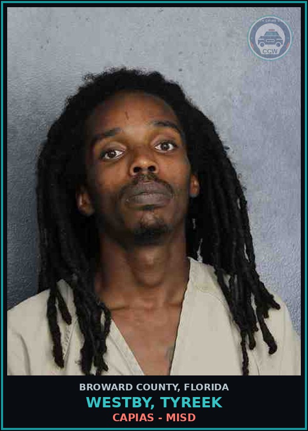 Booking mugshot of WESTBY, TYREEK in Broward County