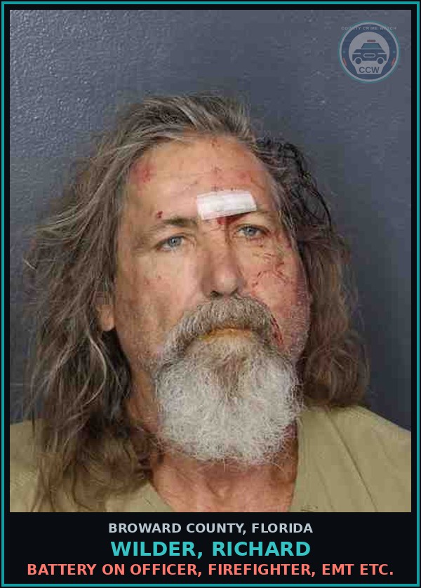 Booking mugshot of WILDER, RICHARD in Broward County
