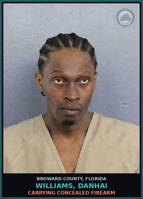 Booking mugshot of WILLIAMS, DANHAI in Broward County