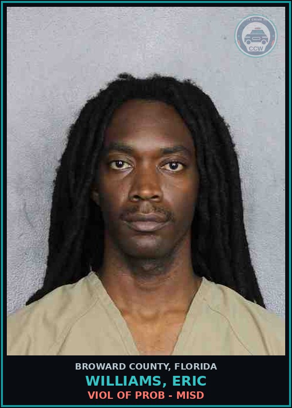 Booking mugshot of WILLIAMS, ERIC in Broward County
