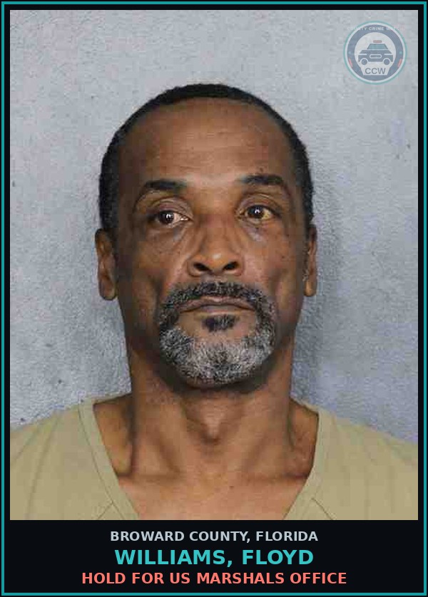Booking mugshot of WILLIAMS, FLOYD in Broward County