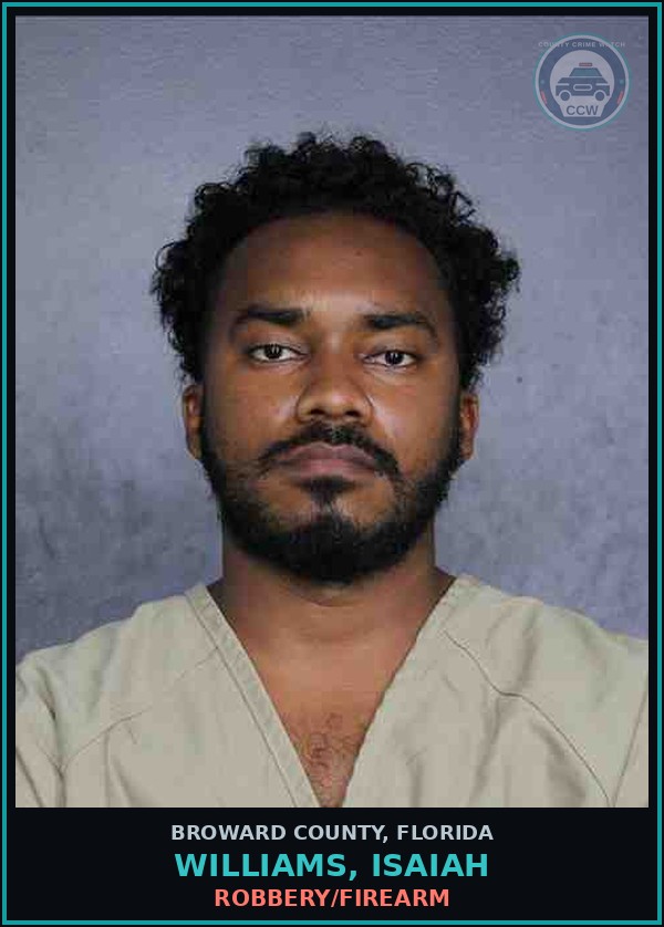 Booking mugshot of WILLIAMS, ISAIAH in Broward County