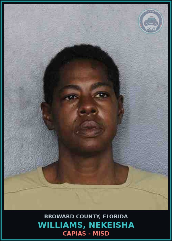 Booking mugshot of WILLIAMS, NEKEISHA in Broward County