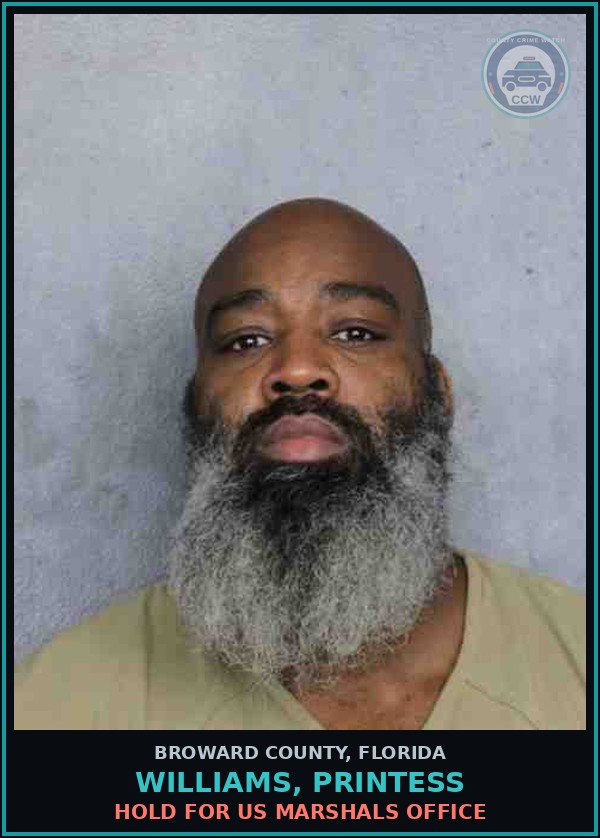 Booking mugshot of WILLIAMS, PRINTESS in Broward County