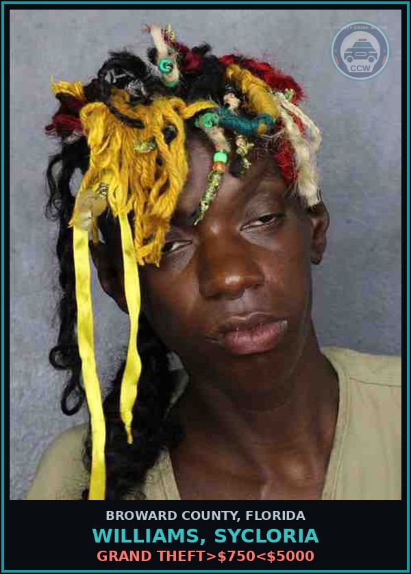 Booking mugshot of WILLIAMS, SYCLORIA in Broward County
