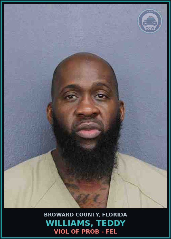 Booking mugshot of WILLIAMS, TEDDY in Broward County