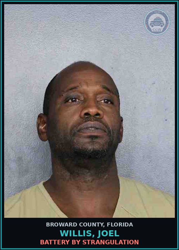 Booking mugshot of WILLIS, JOEL in Broward County