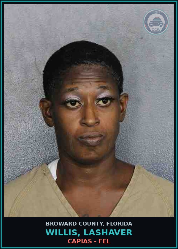 Booking mugshot of WILLIS, LASHAVER in Broward County
