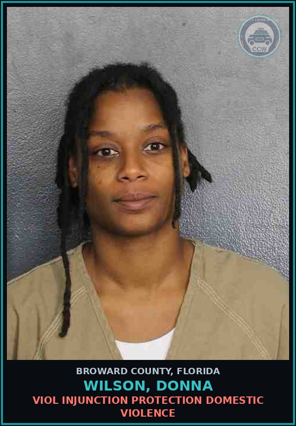 Booking mugshot of WILSON, DONNA in Broward County