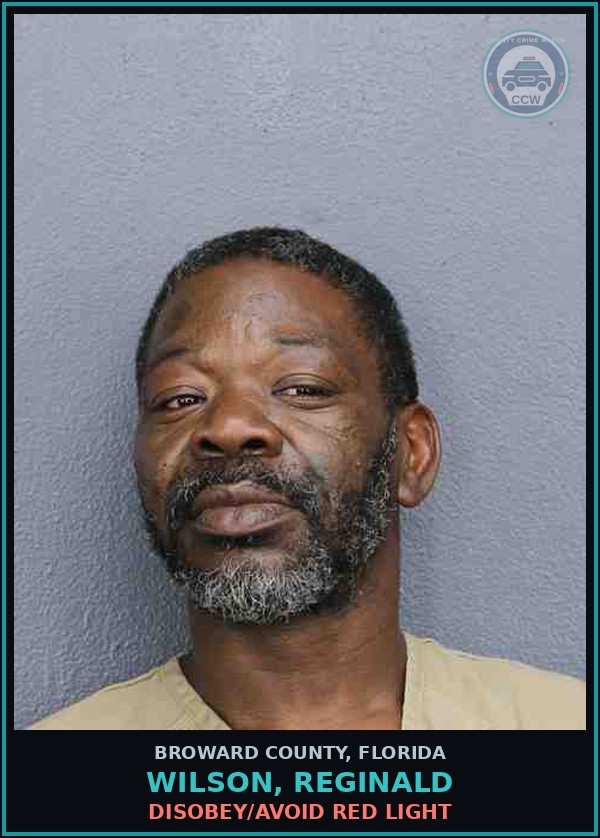 Booking mugshot of WILSON, REGINALD in Broward County