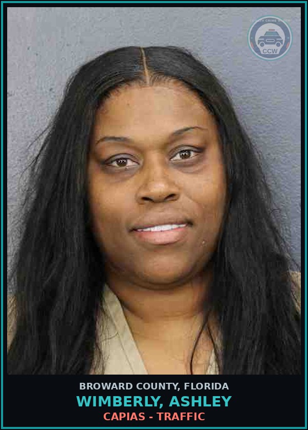 Booking mugshot of WIMBERLY, ASHLEY in Broward County
