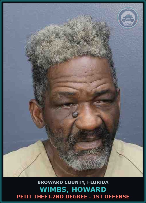Booking mugshot of WIMBS, HOWARD in Broward County