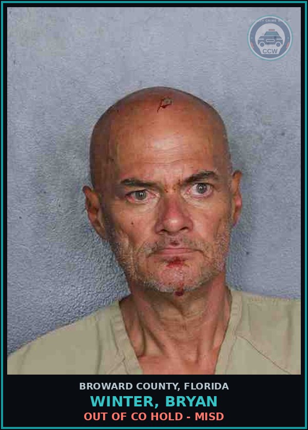 Booking mugshot of WINTER, BRYAN in Broward County
