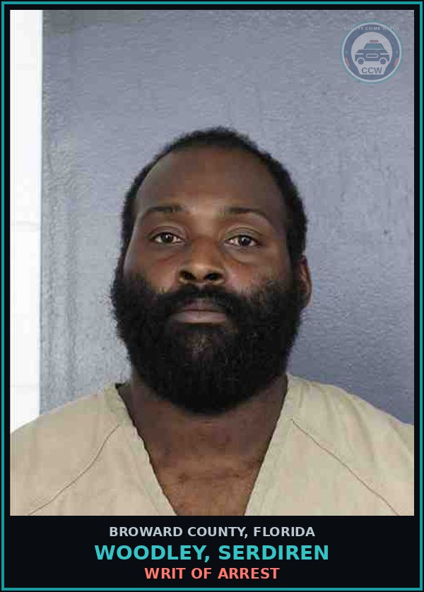 Booking mugshot of WOODLEY, SERDIREN in Broward County