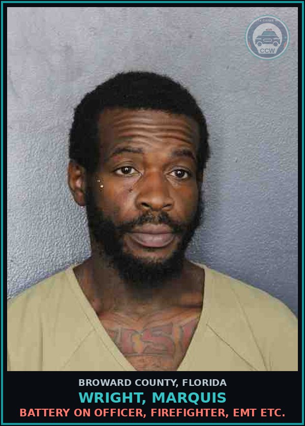 Booking mugshot of WRIGHT, MARQUIS in Broward County